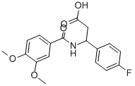 CAS 登录号：332052-63-8， 3-(3,4-二甲氧基-苯甲酰基氨基)-3-(4-氟-苯基)-丙酸