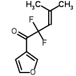 CAS 登录号：334873-84-6， 2,2-二氟-1-(3-呋喃基)-4-甲基-3-戊烯-1-酮