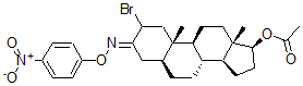 CAS 登录号：33510-44-0， [(3E,5S,8R,9S,10S,13S,14S,17S)-2-溴-10,13-二甲基-3-(4-硝基苯氧基)亚氨基-1,2,4,5,6,7,8,9,11,12,14,15,16,17-十四氢环戊烯并[a]菲-17-基]乙酸酯