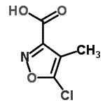 CAS#: 3357-01-5, 5-Chloro-4-Methyl-1,2-Oxazole-3-Carboxylic Acid