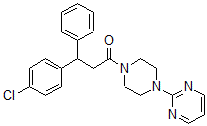 CAS#: 33656-20-1, 3-(4-Chlorophenyl)-3-Phenyl-1-(4-Pyrimidin-2-Ylpiperazin-1-Yl)Propan-1-One
