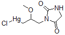 CAS 登录号：3367-29-1， 氯-[3-(2,5-二氧代咪唑烷-1-基)-2-甲氧基丙基]汞