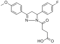 CAS 登录号：337482-93-6， 4-[5-(4-氟-苯基)-3-(4-甲氧基-苯基)-4,5-二氢-吡唑-1-基]-4-氧代-丁酸
