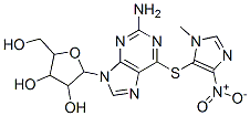CAS 登录号：3384-61-0， 2-[2-氨基-6-(3-甲基-5-硝基咪唑-4-基)硫基嘌呤-9-基]-5-(羟基甲基)四氢呋喃-3,4-二醇
