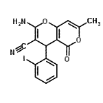 CAS#: 339584-01-9, 2-Amino-4-(2-Iodophenyl)-7-Methyl-5-Oxo-4H,5H-Pyrano[4,3-b]Pyran-3-Carbonitrile