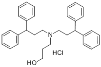 CAS 登录号：33979-27-0， 3-(二(3,3-二苯基丙基)氨基)丙-1-醇盐酸盐