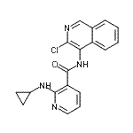 CAS 登录号：342899-40-5， N-(3-氯-4-异喹啉基)-2-(环丙基氨基)烟酰胺