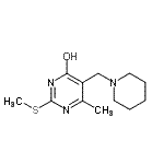 CAS#: 343218-96-2, 6-Methyl-2-(Methylsulfanyl)-5-(1-Piperidinylmethyl)-4(1H)-Pyrimidinone
