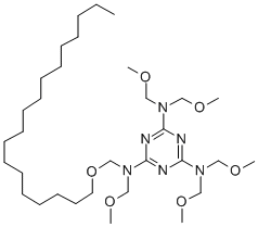 CAS#: 34346-37-7, N2,N4,N4,N6,N6-Pentakis(Methoxymethyl)-N2-(Octadecoxymethyl)-1,3,5-Triazine-2,4,6-Triamine