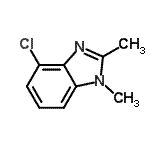 CAS 登录号：34373-78-9， 4-氯-1,2-二甲基-1H-苯并咪唑