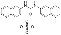 CAS 登录号：34374-08-8， 1,3-二(1-甲基喹啉-1-鎓-6-基)脲硫酸盐