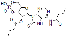 CAS#: 34409-10-4, [(1R,6R,8R,9R)-8-[6-(Butanoylamino)-8-Sulfanylidene-7H-Purin-9-Yl]-3-Hydroxy-3-Oxo-2,4,7-Trioxa-3-Phosphabicyclo[4.3.0]Nonan-9-Yl] Butanoate