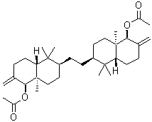 CAS 登录号：34434-99-6， 1,2-乙烷二基二[(1S,4aR,6S,8aR)-5,5,8A-三甲基-2-亚甲基十氢萘-1,6-二基]二乙酸酯