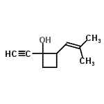 CAS 登录号：344770-94-1， 1-乙炔基-2-(2-甲基-1-丙烯-1-基)环丁醇