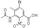CAS#: 34545-18-1, 3-Acetamido-5-Bromo-4-Methyl-2-Nitrobenzoic Acid