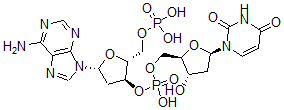 CAS 登录号：34607-75-5， [(2R,3S,5R)-5-(6-氨基嘌呤-9-基)-2-(膦酰氧基甲基)四氢呋喃-3-基][(2R,3S,5R)-5-(2,4-二氧代嘧啶-1-基)-3-羟基四氢呋喃-2-基]甲基磷酸氢酯