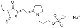 CAS 登录号：34689-87-7， 钠3-[(2E)-2-[(2Z)-2-(3-乙基-4-氧代-2-硫代-1,3-噻唑烷-5-亚基)亚乙基]吡咯烷-1-基]丙基硫酸盐