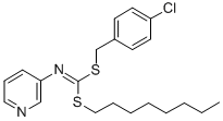 CAS#: 34763-29-6, 1-[(4-Chlorophenyl)Methylsulfanyl]-1-Octylsulfanyl-N-Pyridin-3-Ylmethanimine