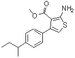 CAS 登录号：350990-15-7， 2-氨基-4-(4-仲丁基苯基)-3-噻吩羧酸甲酯