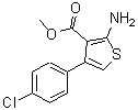 CAS 登录号：350997-10-3， 2-氨基-4-(4-氯苯基)-3-噻吩羧酸甲酯