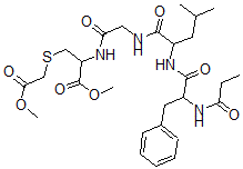CAS#: 35146-63-5, Methyl 3-(2-Methoxy-2-Oxoethyl)Sulfanyl-2-[[2-[[4-Methyl-2-[[3-Phenyl-2-(Propanoylamino)Propanoyl]Amino]Pentanoyl]Amino]Acetyl]Amino]Propanoate
