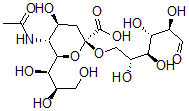 CAS 登录号：35259-23-5， (2R,4S,5R,6R)-5-乙酰氨基-4-羟基-2-[(2R,3S,4S,5R)-2,3,4,5-四羟基-6-氧代己氧基]-6-[(1R,2R)-1,2,3-三羟基丙基]四氢吡喃-2-羧酸