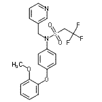 CAS 登录号：353231-17-1， 2,2,2-三氟-N-[4-(2-甲氧基苯氧基)苯基]-N-(3-吡啶基甲基)乙烷磺酰胺