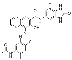 CAS#: 35342-20-2, (4Z)-4-[(5-Acetamido-2-Chloro-4-Methylphenyl)Hydrazinylidene]-N-(7-Chloro-2-Oxo-1,3-Dihydrobenzimidazol-5-Yl)-3-Oxonaphthalene-2-Carboxamide