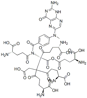 CAS#: 35409-55-3, (2S,7R,11S)-2,11-Diamino-6-[(4S)-4-Amino-5-Hydroxy-5-Oxopentanoyl]-7-[[(4S)-4-Amino-5-Hydroxy-5-Oxopentanoyl]-[4-[(2-Amino-4-Oxo-1H-Pteridin-6-Yl)Methylamino]Benzoyl]Amino]-7-[(4S)-4-Amino-5-Hydroxy-5-Oxopentanoyl]Oxycarbonyl-6-(Carboxymethyl)-5,8-Dioxododecanedioic Acid