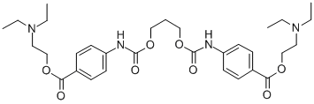CAS 登录号：3565-92-2， 2-二乙基氨基乙基4-[3-[[4-(2-二乙基氨基乙氧羰基)苯基]氨基甲酰氧基]丙氧基羰基氨基]苯甲酸酯