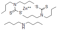 CAS 登录号：35884-05-0， (二丁基胺)二(二丁基二硫代氨基甲酸-S,S')锌