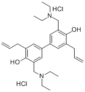 CAS 登录号：3624-96-2， [5-[3-(二乙基铵基甲基)-4-羟基-5-丙-2-烯基苯基]-2-羟基-3-丙-2-烯基苯基]甲基-二乙基铵二氯化物