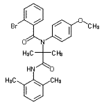 CAS#: 364748-53-8, 2-Bromo-N-{1-[(2,6-Dimethylphenyl)Amino]-2-Methyl-1-Oxo-2-Propanyl}-N-(4-Methoxyphenyl)Benzamide