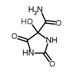 CAS 登录号：36597-25-8， 4-羟基-2,5-二氧代-4-咪唑烷甲酰胺