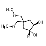 CAS 登录号：365997-06-4， (1R,2R)-4,4-二(甲氧基甲基)环戊烷-1,2-二醇