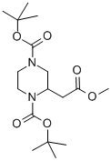 CAS 登录号：368441-99-0， 1,4-二-叔丁氧羰基-哌嗪-2-乙酸甲酯