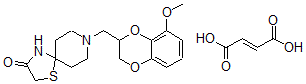 CAS#: 36913-71-0, 8-((2,3-dihydro-8-methoxy-1,4-benzodioxin-2-yl)methyl)-1-Thia-4,8-diazaspiro(4.5)decan-3-one (Z)-2-butenedioate (1:1)