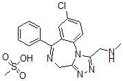 CAS 登录号：37115-33-6， N-去甲基阿地唑仑甲磺酸酯