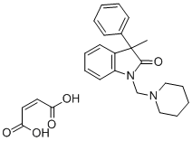 CAS#: 37129-45-6, 1,3-Dihydro-3-Methyl-3-Phenyl-1-(1-Piperidinylmethyl)-2H-Indol-2-One (Z)-2-Butenedioate