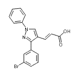 CAS 登录号：372107-21-6， (2E)-3-[3-(3-溴苯基)-1-苯基-1H-吡唑-4-基]丙烯酸