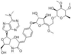 CAS#: 37305-78-5, (E)-3-[4-[(5Z)-3,4-Dihydroxy-5-[2-(3-Hydroxy-4,5-Dimethoxy-6-Methyloxan-2-Yl)Oxy-1-Methoxyethylidene]Oxolan-2-Yl]Oxyphenyl]-N-[5-(6-Dimethylaminopurin-9-Yl)-4-Hydroxy-2-(Hydroxymethyl)Oxolan-3-Yl]-2-Methylprop-2-Enamide