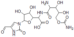 CAS#: 37362-29-1, 5-[(2-Amino-5-O-Carbamoyl-2-Deoxy-L-Xylonoyl)Amino]-1,5-Dideoxy-1-(4-Formyl-2,3-Dihydro-2-Oxo-1H-Imidazol-1-Yl)-beta-D-Allofuranuronic Acid