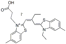 CAS 登录号：37422-04-1， 3-[2-[(E)-2-[(Z)-(3-乙基-5-甲基-1,3-苯并噻唑-2-亚基)甲基]丁-1-烯基]-5-甲基-2H-1,3-苯并噻唑-1-鎓-3-基]丙酸碘化物