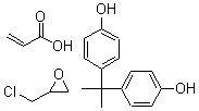 CAS 登录号：37625-93-7， 2-丙烯酸与(氯甲基)环氧乙烷和 4,4-(1-甲基乙亚基)双酚的聚合物