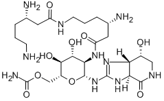 CAS#: 3776-38-3, [(2R,3R,4S,5R,6R)-6-[[(3aS,7R,7aS)-7-Hydroxy-4-Oxo-1,3a,5,6,7,7a-Hexahydroimidazo[4,5-c]Pyridin-2-Yl]Amino]-5-[[(3S)-3-Amino-6-[[(3S)-3,6-Diaminohexanoyl]Amino]Hexanoyl]Amino]-4-Hydroxy-2-(Hydroxymethyl)Oxan-3-Yl] Carbamate