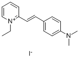 CAS 登录号：3785-01-1， 2-[4-(二甲基氨基)苯乙烯基]-1-乙基吡啶鎓碘化物
