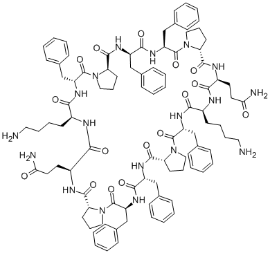 CAS 登录号：380488-27-7， 环(L-谷氨酰胺酰-L-赖氨酰-D-苯丙氨酰-D-脯氨酰-D-苯丙氨酰-L-苯丙氨酰-D-脯氨酰-L-谷氨酰胺酰-L-赖氨酰-D-苯丙氨酰-D-脯氨酰-D-苯丙氨酰-L-苯丙氨酰-D-脯氨酰)