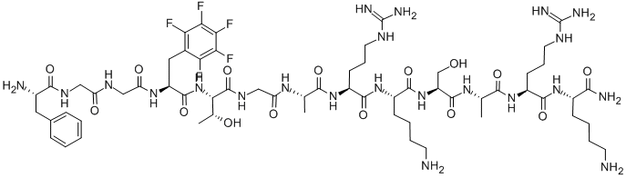 CAS 登录号：380620-88-2， [(对氟)苯丙氨酰4]痛敏肽-(1-13)胺
