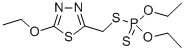 CAS 登录号：38090-86-7， 二乙氧基-[(5-乙氧基-1,3,4-噻二唑-2-基)甲硫基]-硫代膦烷