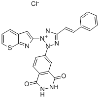 CAS#: 38116-89-1, 2-(Benzothiazol-2-yl)-5-styryl-3-(1,2,3,4-tetrahydro-1,4-dioxophthalazin-6-yl)-2H-tetrazolium chloride